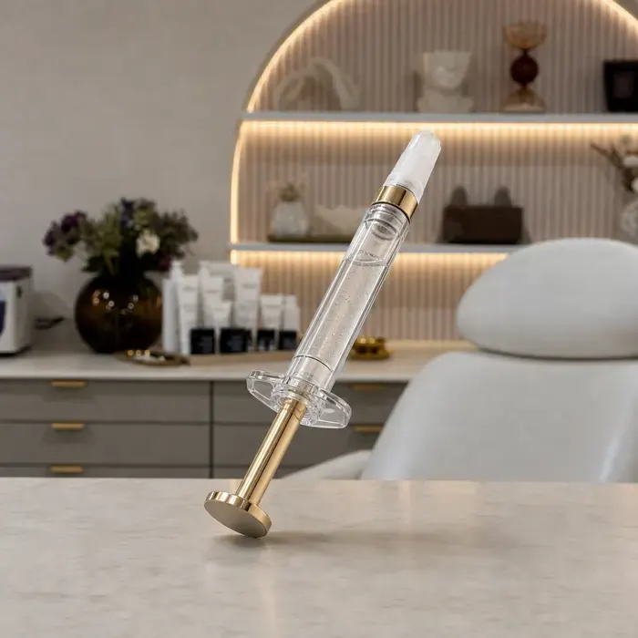 Dermal filler product and syringe