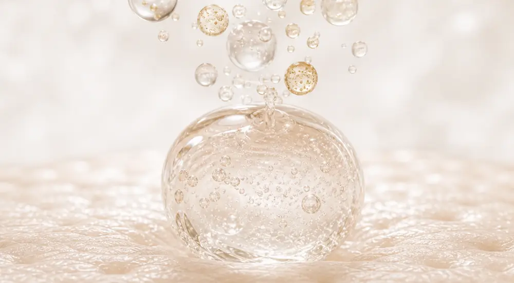 Nutrient cocktail dispersing into the skin